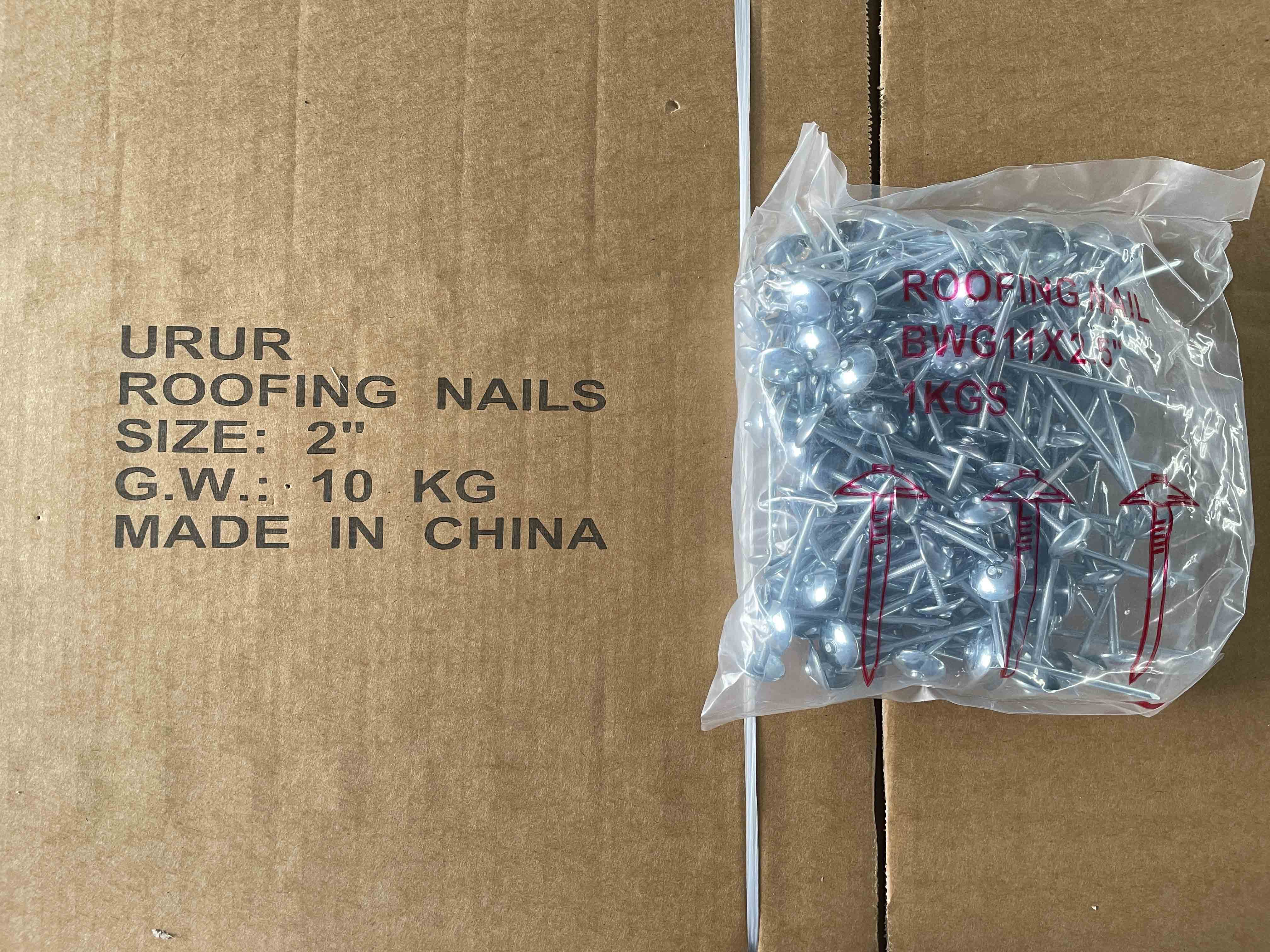Roofing nail quality inspection before shipment